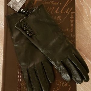Ladies Black Leather Gloves (XL)